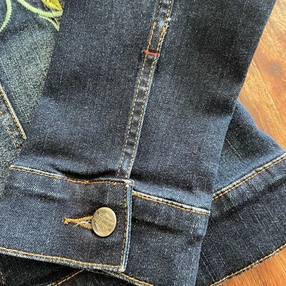 Harley Davidson Woman’s Embroidered Motorcycle Jacket, Size:  S - Picture 7 of 8